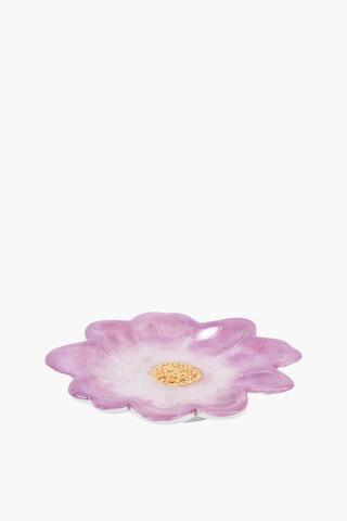 Flower Candle Plate, 13x2cm
