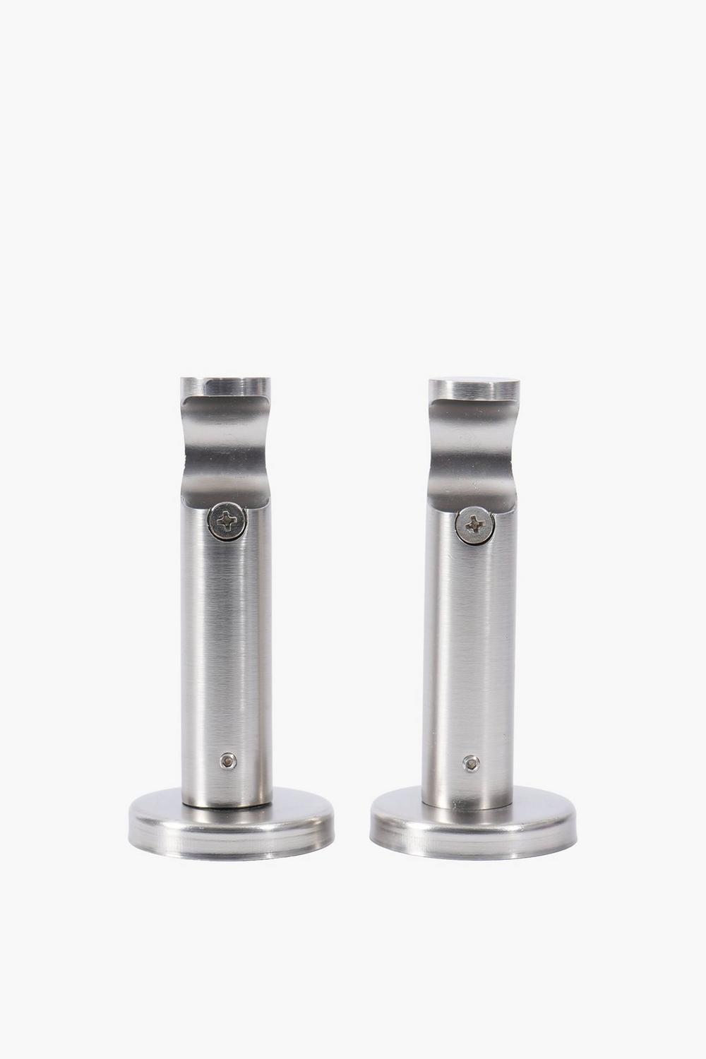 2 Pack Single Urban Curtain Rod Brackets 25mm