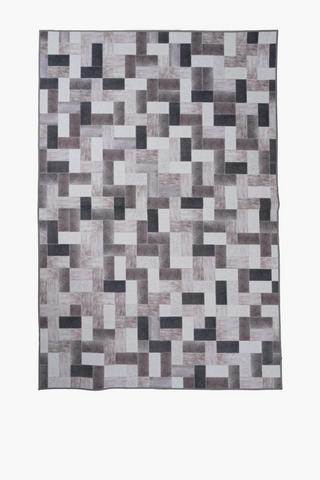 Digital Printed Nguni Hide Block Rug, 120x180cm