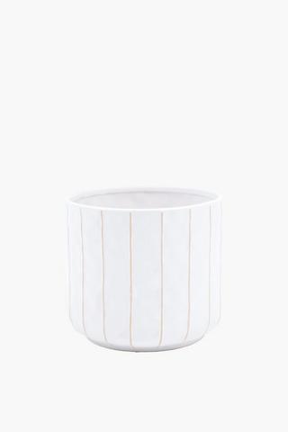 Stripe Ceramic Planter, 23cm