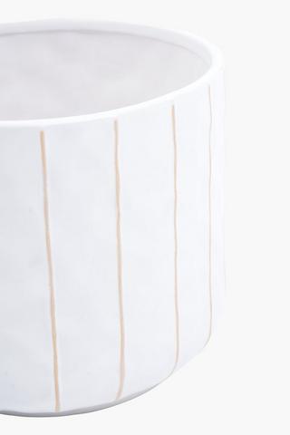 Stripe Ceramic Planter, 23cm