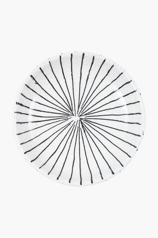 Stripe Decor Bowl With Handles, 26x12cm