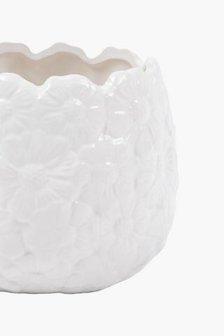 Textured Garden Pot, 20x16cm