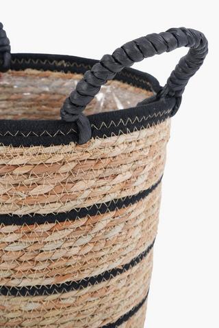 Stripe Basket Planter, 25cm
