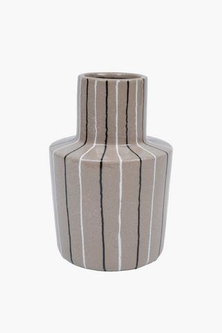 Stripped Bottle Ceramic Vase, 19x30cm