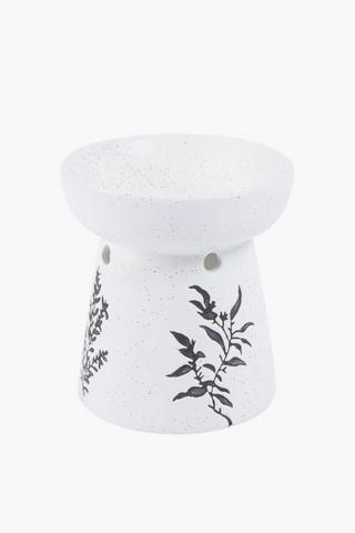 Floral Engraved Oil Burner, 10x10cm