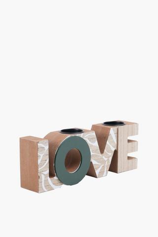 Love Sign Tealight Holder, 25x9cm