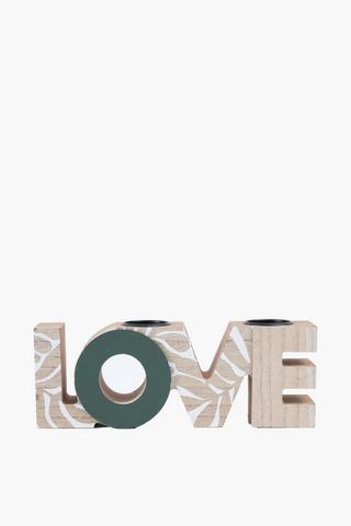 Love Sign Tealight Holder, 25x9cm
