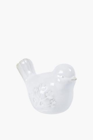 Floral Vintage Bird Statue, 7.5x11.5cm