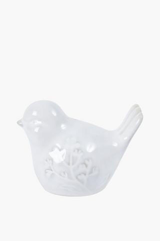 Floral Vintage Bird Statue, 7.5x11.5cm