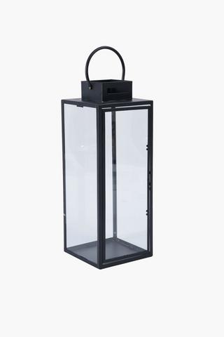 Urban Metal And Glass Lantern, 50cm