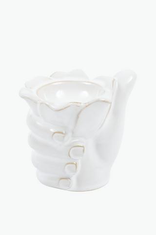 Flower Hand Oil Burner, 9.5x12cm