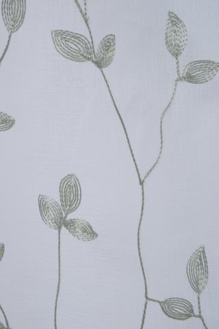 2 Pack Embroidered Botanic Cafe Curtain, 110x120cm