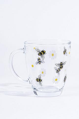 Busybees Glass Mug,320ml