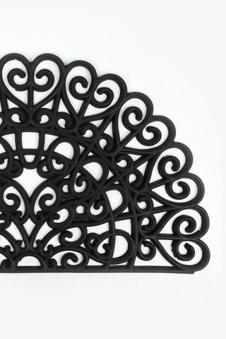Rubber Halfmoon Doormat, 45x75cm
