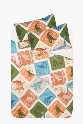 Polycotton 132 Thread Count Dino Danger Duvet Cover Set