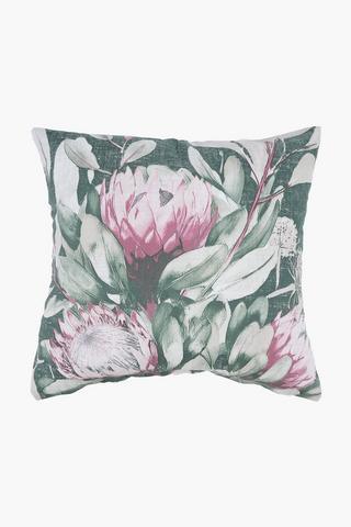 Printed Parker Protea Scatter Cover Only, 50x50cm
