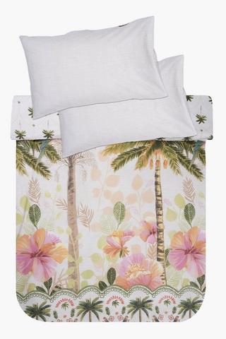 Polycotton Amiri Palm Reversible Duvet Cover Set