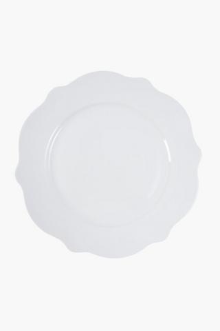 Scallop Edge Porcelain Dinner Plate