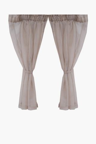 2 Pack Sheer Dot Cafe Curtain, 110x120cm