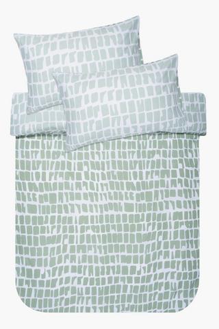 Polycotton Printed Geometric Duvet Cover Set