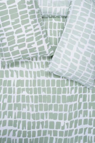 Polycotton Printed Geometric Duvet Cover Set
