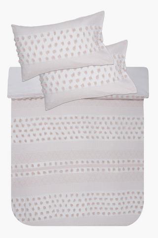 Premium Cotton Tufted Dobby Duvet Cover Set