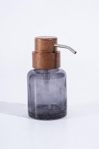 Glass Acacia Soap Dispenser