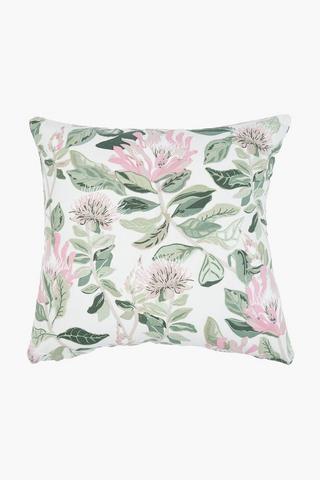 Printed Dawn Protea Scatter Cushion, 45x45cm
