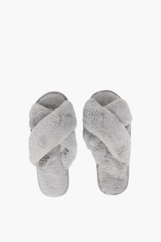 Faux Fur Slippers, 3-4