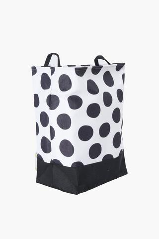 Printed Polka Dot Laundry Basket