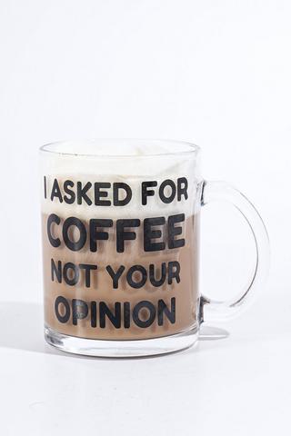 Script Glass Mug, 320ml