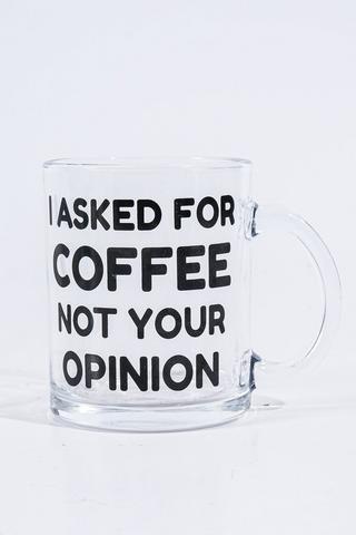 Script Glass Mug, 320ml