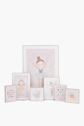 7 Piece Ballerina Multi Frame Wall Art