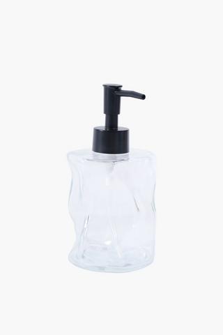 Glass Curved Soap Dispenser