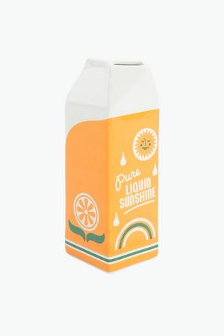 Juice Box Ceramic Vase, 9x21.5cm
