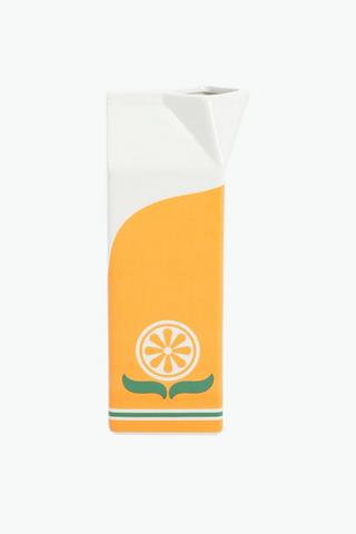 Juice Box Ceramic Vase, 9x21.5cm