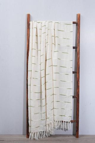 Polycotton Stripe Throw, 140x180cm