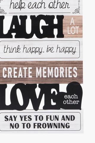 Family Rules Hanging Sign, 35x68cm