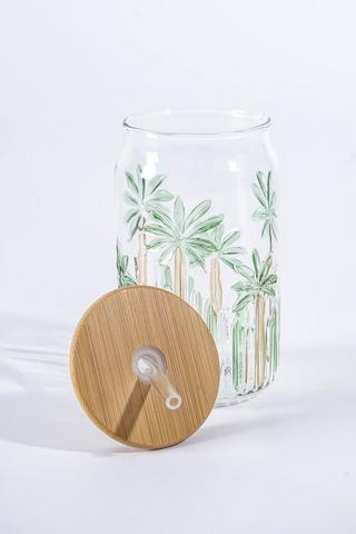 Palm Tree Glass Sippy Cup