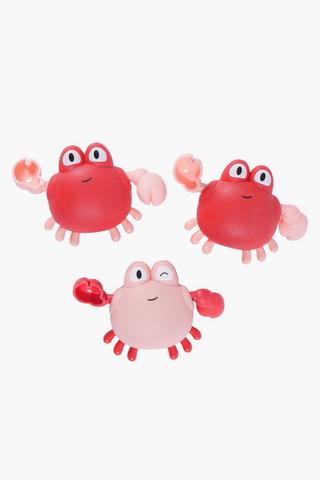 3 Pack Crab Spinner Bath Toy