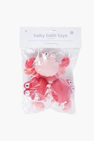 3 Pack Crab Spinner Bath Toy