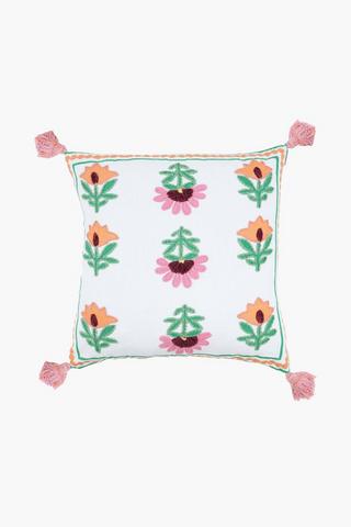 Textured Floral Scatter Cushion, 50x50cm