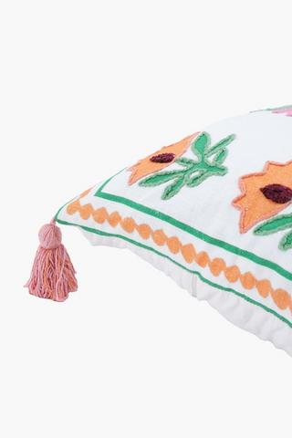 Textured Floral Scatter Cushion, 50x50cm