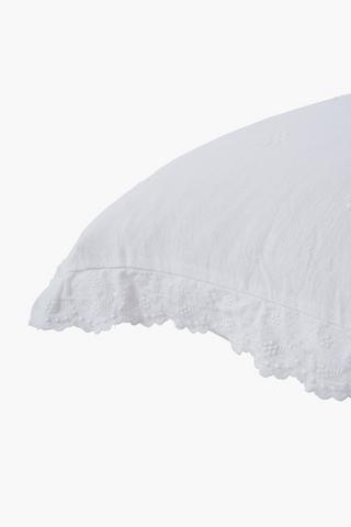 Premium Cotton Floral Frill Scatter Cushion Cover, 60x60cm