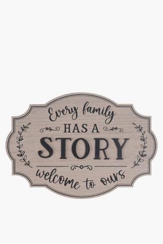 Evrey Family Sign, 40x23cm