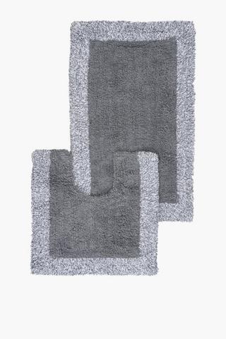 2 Piece Mingle Square Bath Mat Set