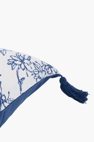 Premium Cotton Floral Scatter Cushion Cover, 60x60cm