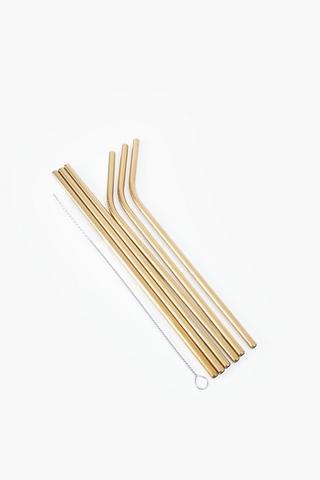 6 Piece Metal Straws