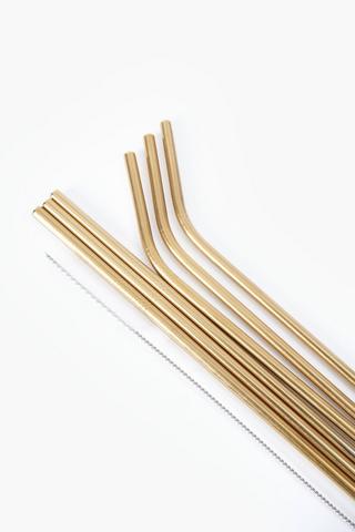 6 Piece Metal Straws